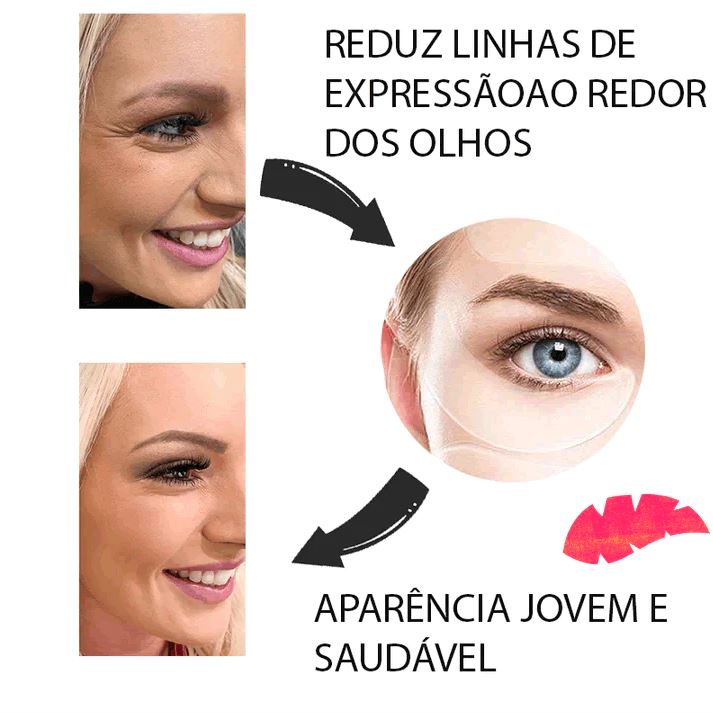 Adesivos faciais antirrugas reutilizáveis